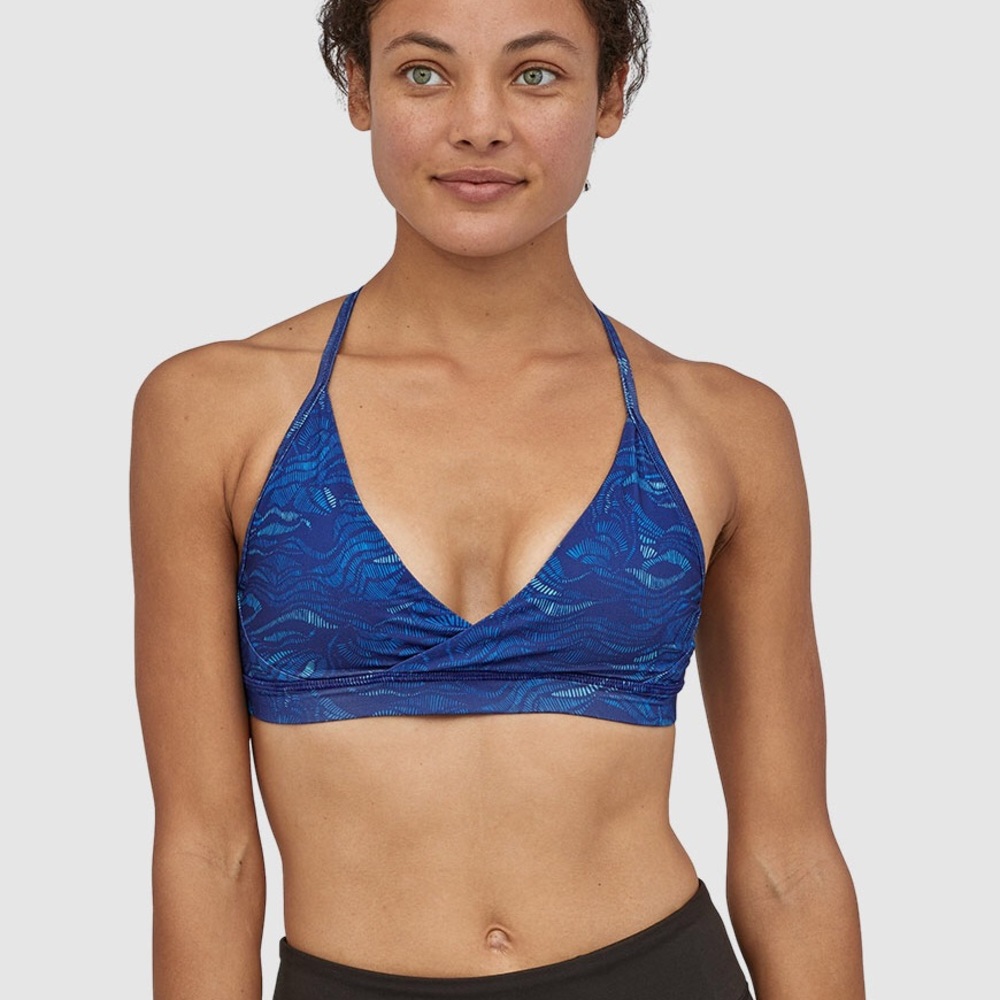 Patagonia Cross Beta Bra Small in Mississippi Delta Cobalt Blue